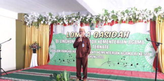 Meriahkan HAB ke-74, Kankemenag Kota Ternate Mengadakan Lomba Qasidah