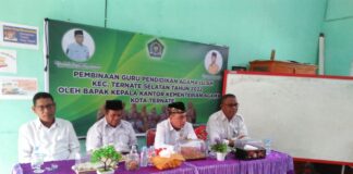 Kepala Kantor Kemenag Kota Ternate Lakukan Pembinaan Guru PAI