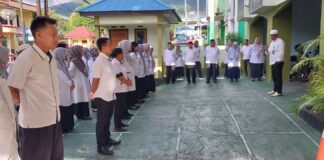 Gelar Apel Pagi, Kakankemenag Sebagai Pembina Apel