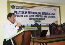Buka Pelatihan Metodologi Pembelajaran, Kakankemenag Pinta Guru Harus Rajin