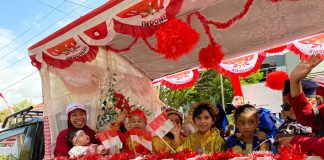 Ratusan Anak RA se-Kota Ternate Meriahkan Karnaval HUT ke-81 RI